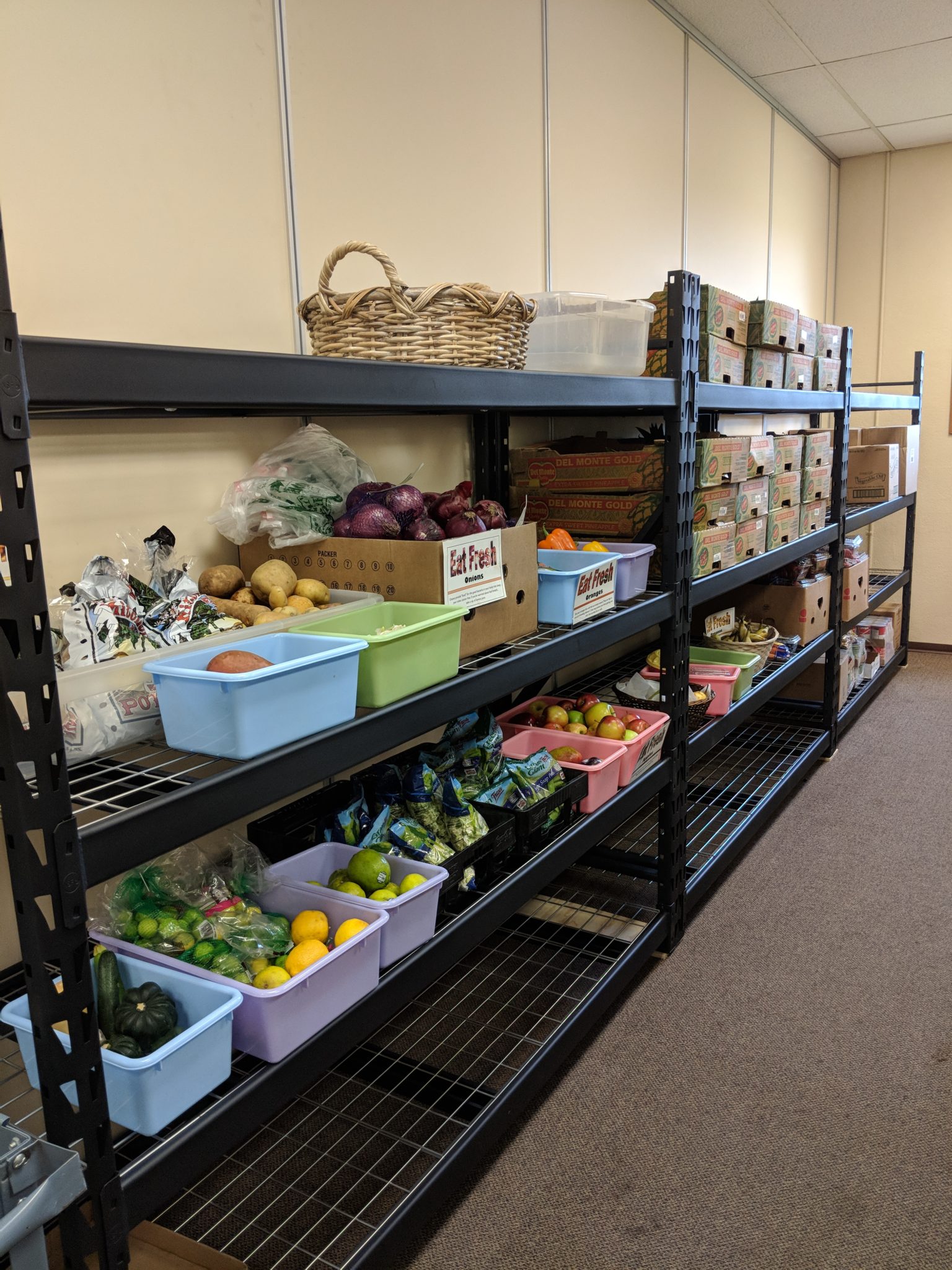 Shelves with Produce