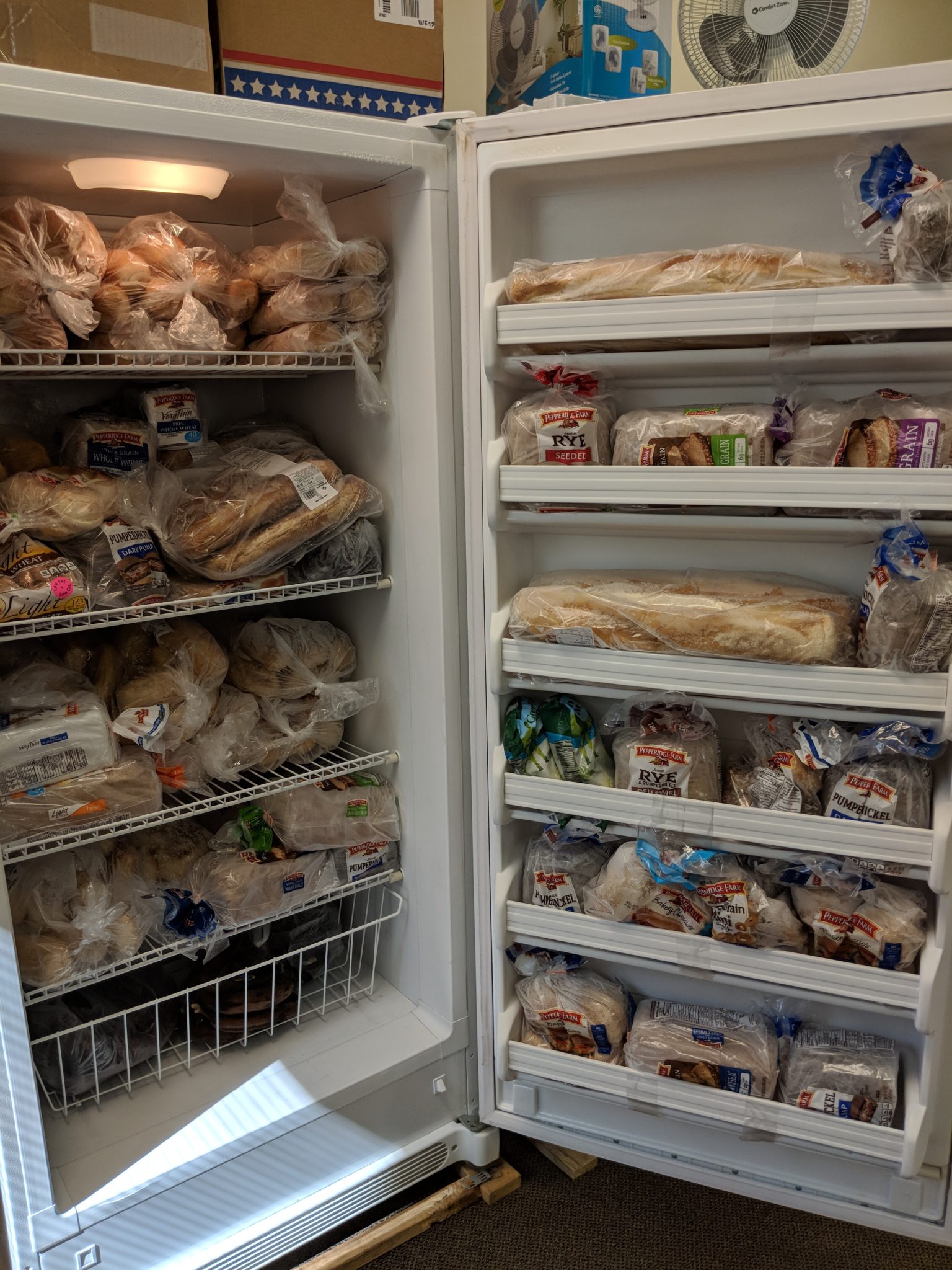 Freezer of meat options